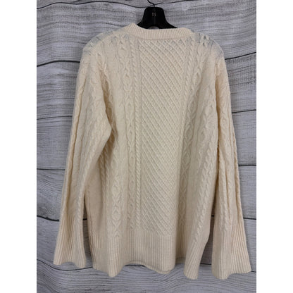A New Day Cream Cable Knit Sweater Size M