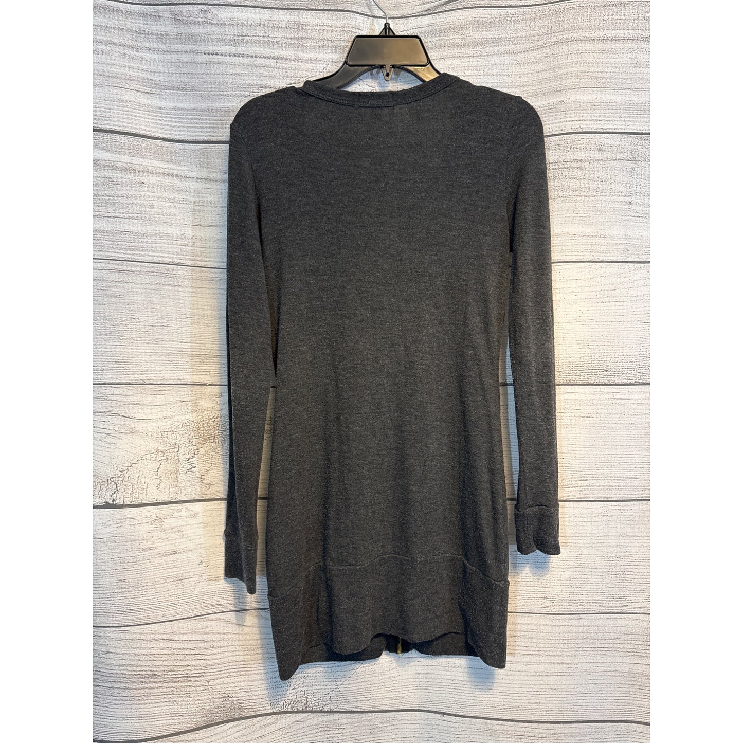 Aqua Long Sleeve Cardigan With Zipper Front Size S