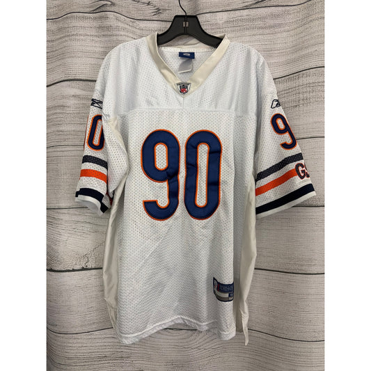 Mens Vintage Reebok NFL Chicago Bears Julius Peppers #90 On-Field White Jersey Size 50