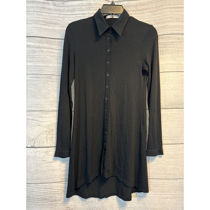 Anne Fontaine Melody Long Sleeve Button-Up Tunic Size 36