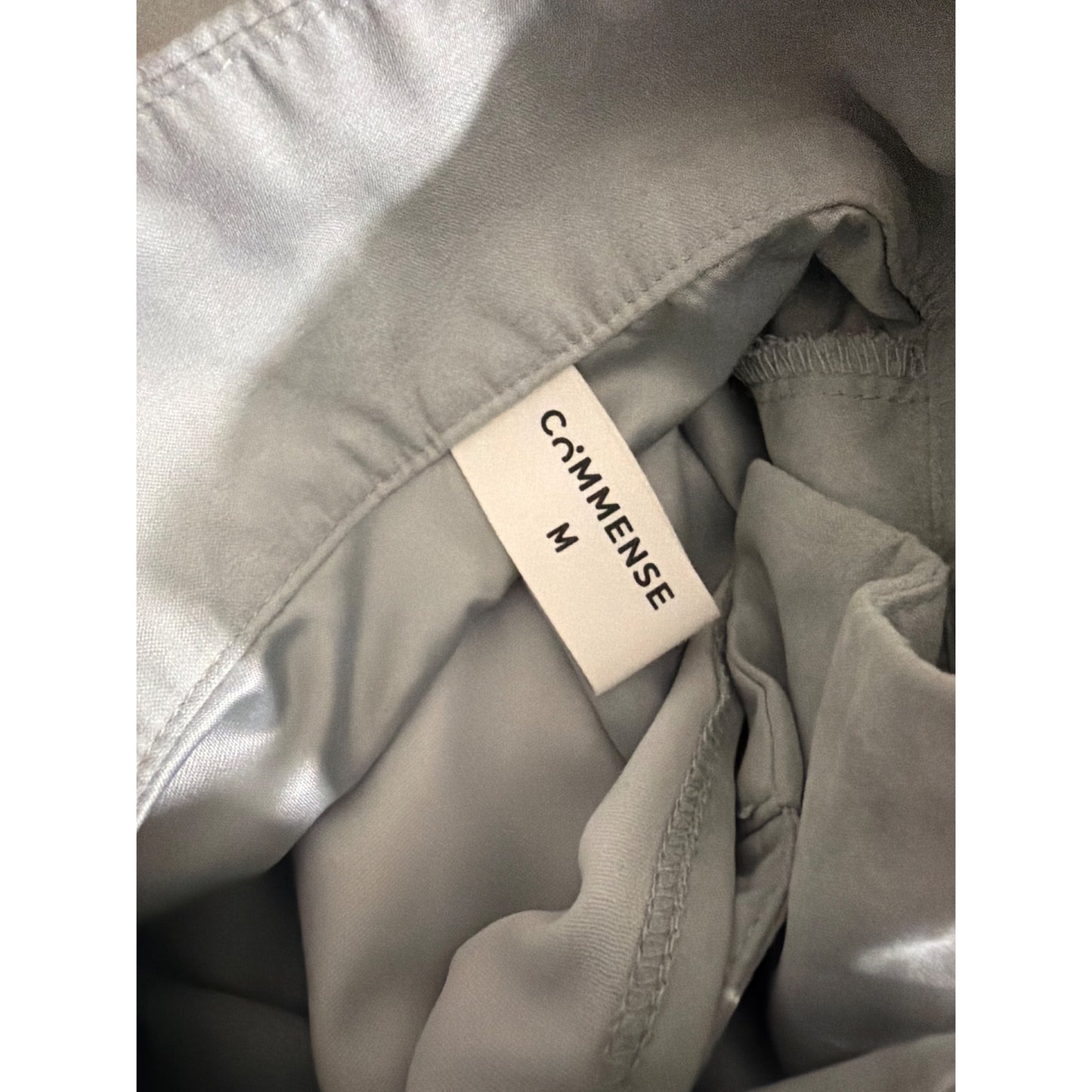 Commense Vintage-Style Puff Sleeve Button-Down Top Size M