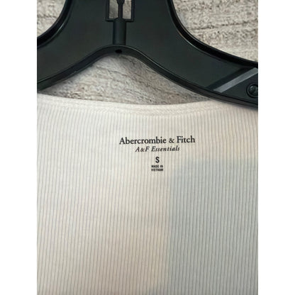 Abercrombie & Fitch A&F Essentials White & Black Ribbed Square Neck Tops Size S