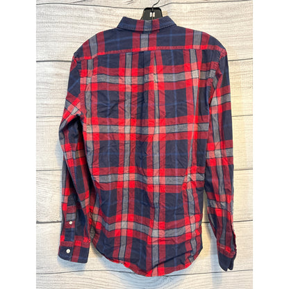 Old Navy Mens Slim Fit Plaid Button-Down Shirt M