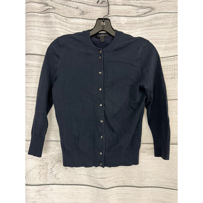 J.Crew Navy Button-Up Cardigan Sweater Size S