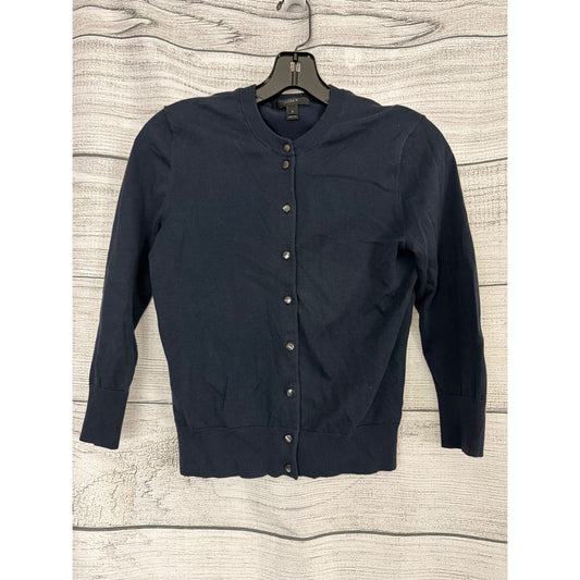 J.Crew Navy Button-Up Cardigan Sweater Size S