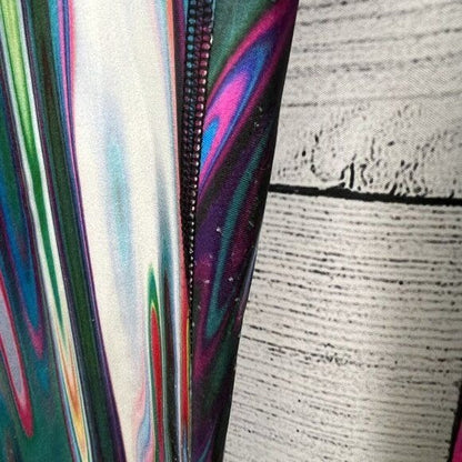Terez Colorful Abstract Print Cropped Leggings Size XS