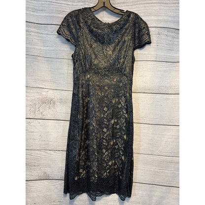 L'Agence Black Lace Dress with slip Size 8