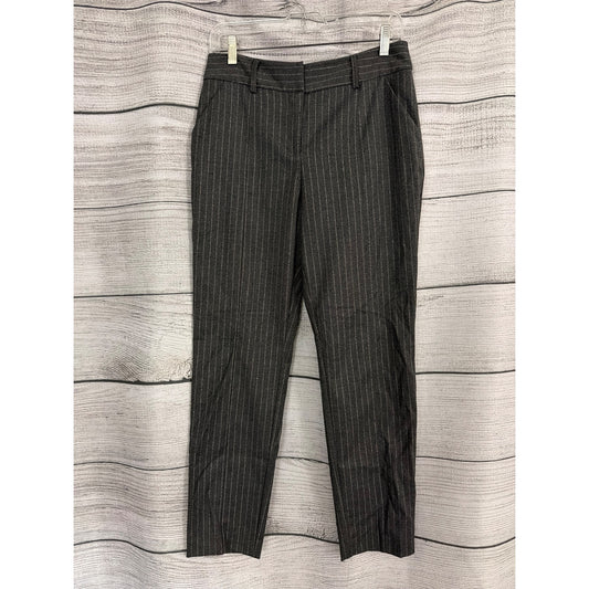 Ramy Brook Catherine Pant Charcoal Lurex Pinstripe Size 6