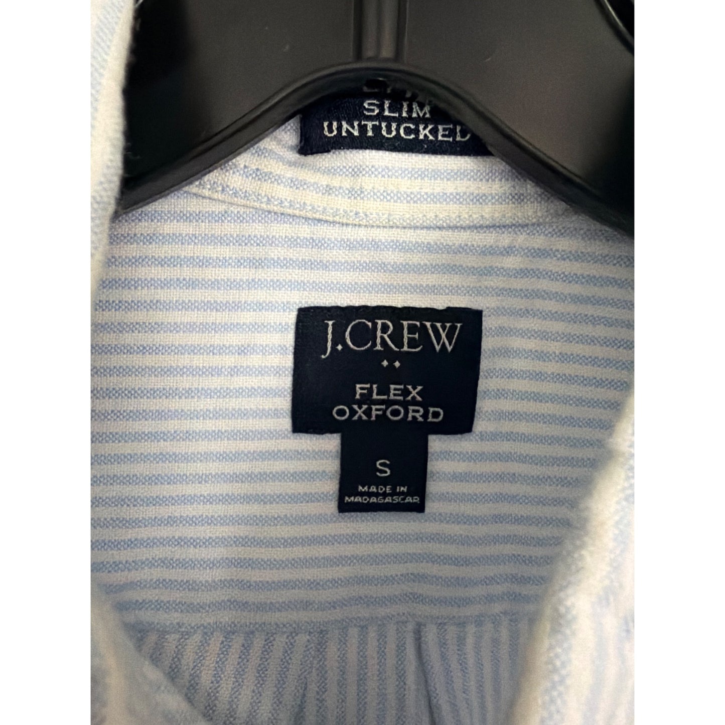 Mens J.Crew Slim Untucked Flex Oxford Shirt Size S