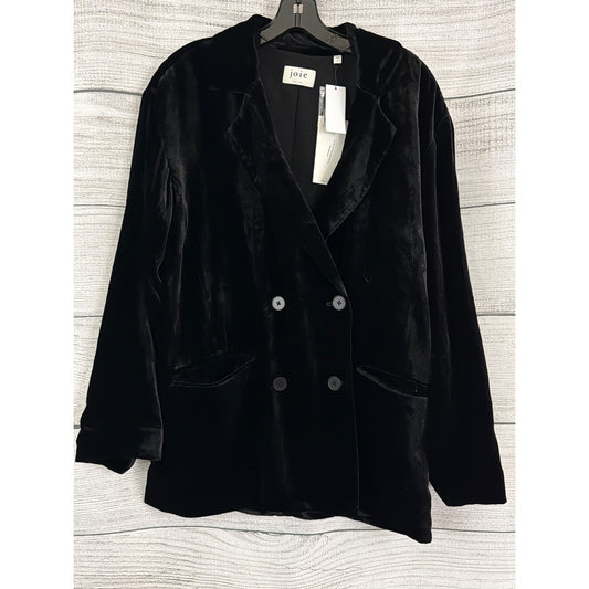 NWT Joie Black Velvet Double-Breasted Blazer Size S