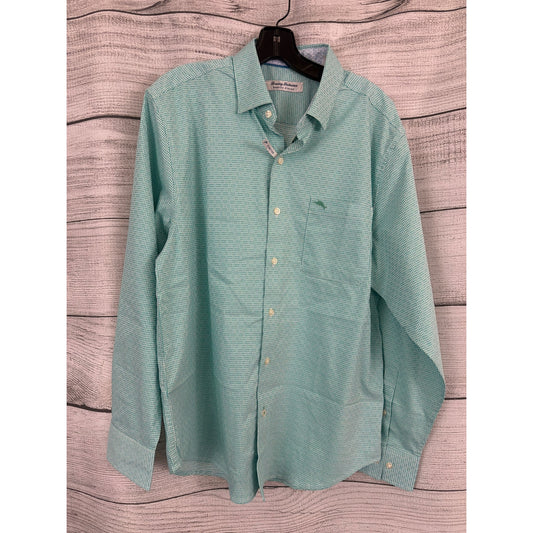 NWT Tommy Bahama Mens Checkered Sarasota Stretch Button-Up Shirt Size M