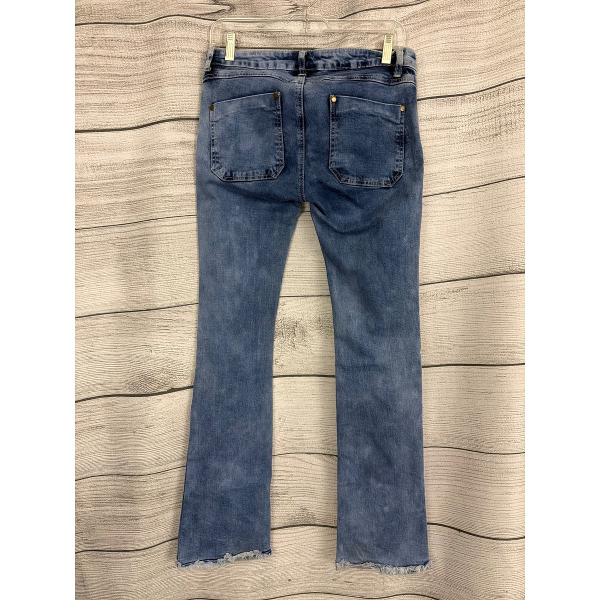 Tobi Flared Distressed Hem Denim Jeans Size 28