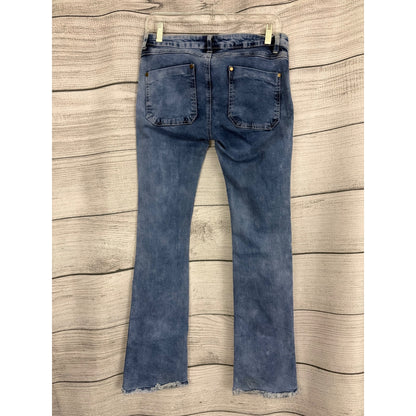 Tobi Flared Distressed Hem Denim Jeans Size 28