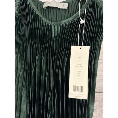 NWT Vince Emerald Green Pleated Spaghetti Strap Top Size S