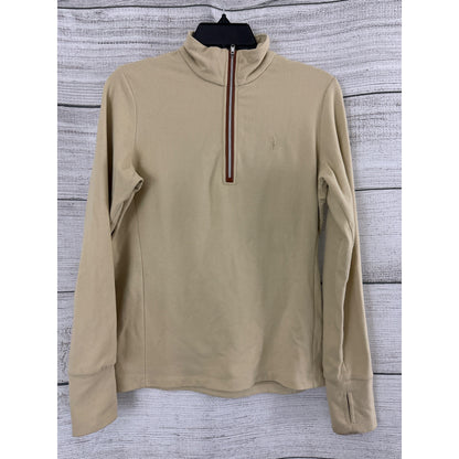 Polo Golf Beige Half-Zip Pullover Top Size S
