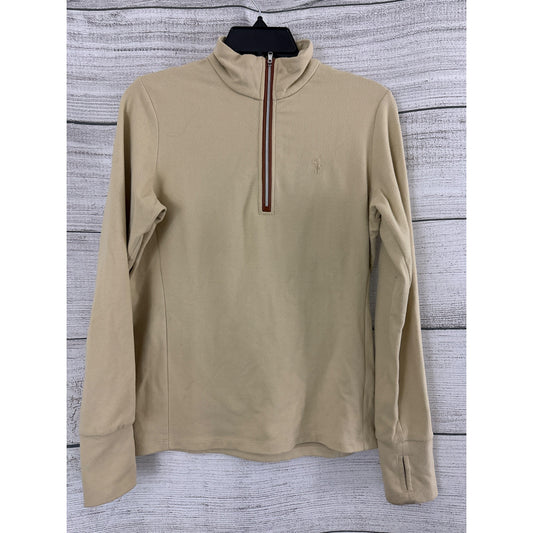 Polo Golf Beige Half-Zip Pullover Top Size S