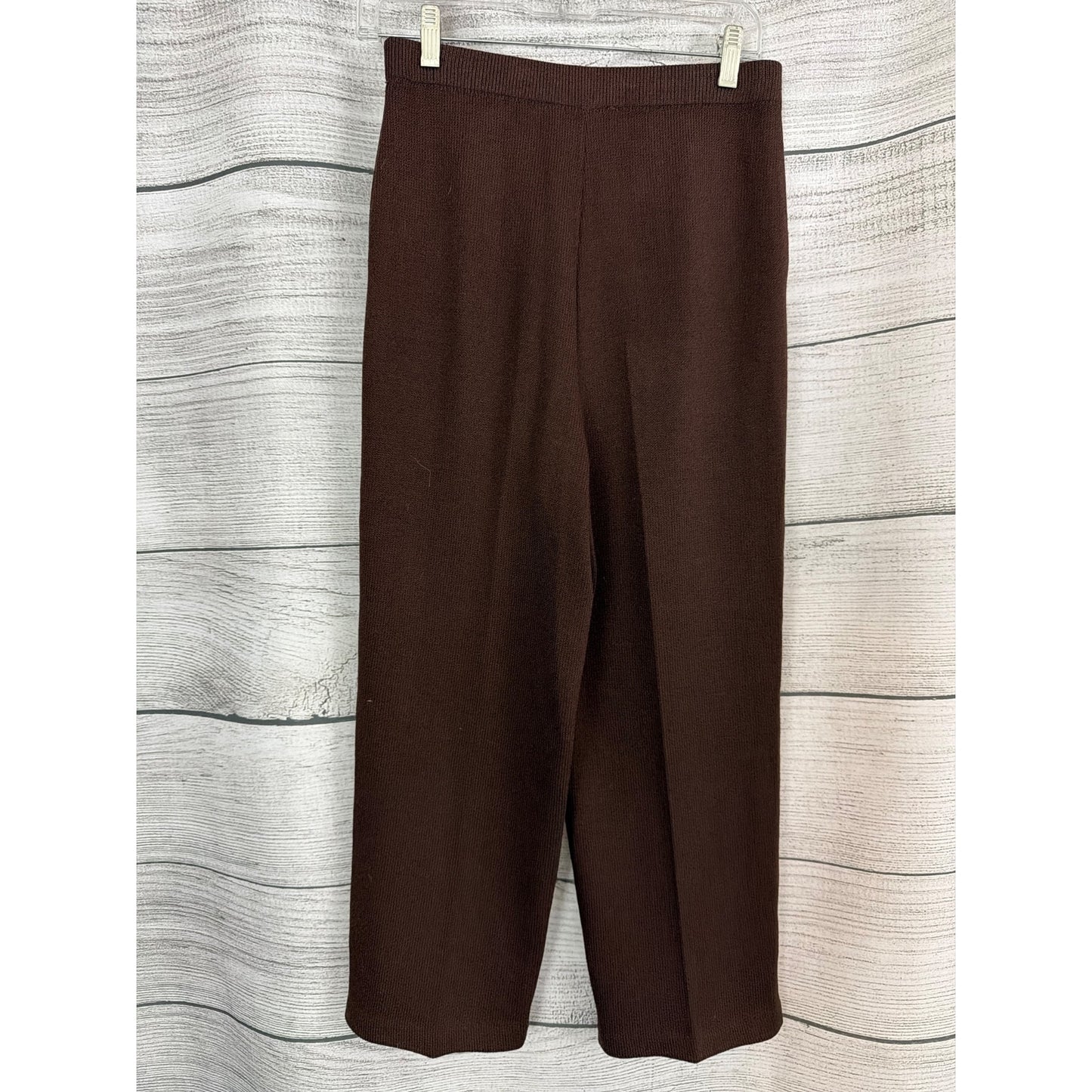 St. John Collection By Marie Gray Santana Brown Knit Pants Size 6