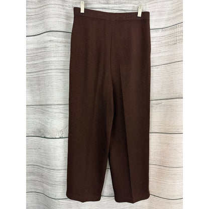 St. John Collection By Marie Gray Santana Brown Knit Pants Size 6