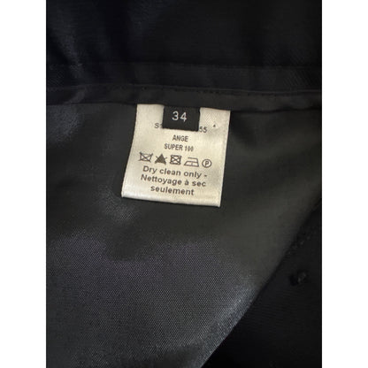 Joseph Ange Black Super 100 Wool Trousers Size 34