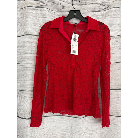 NWT Generation Love Red Dominique Lace Top Size XS