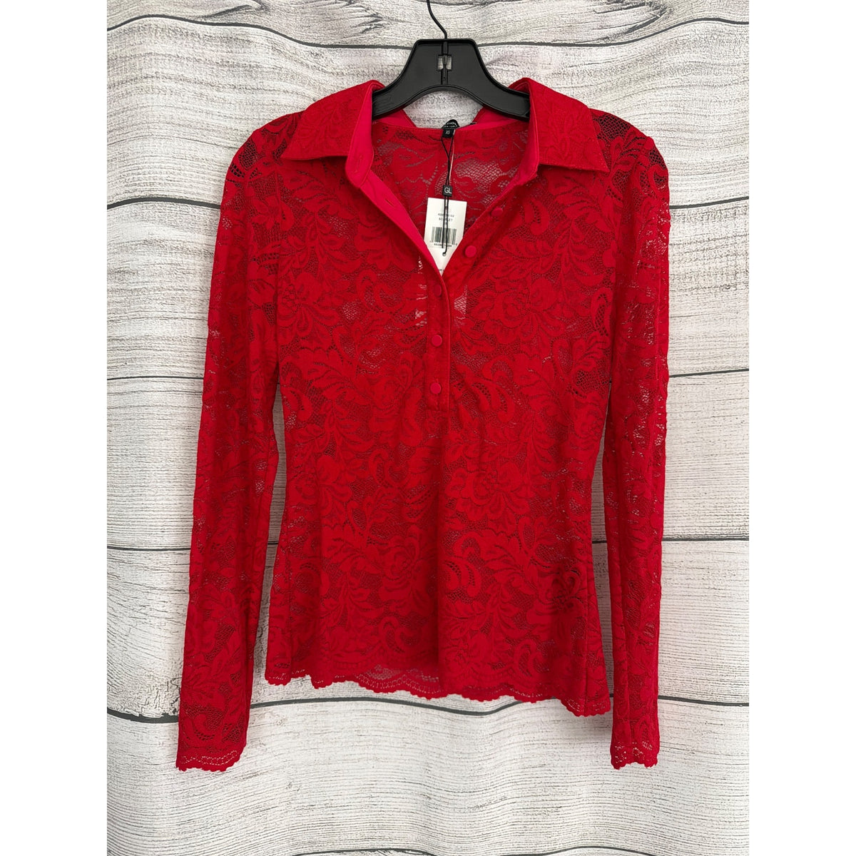 NWT Generation Love Red Dominique Lace Top Size XS