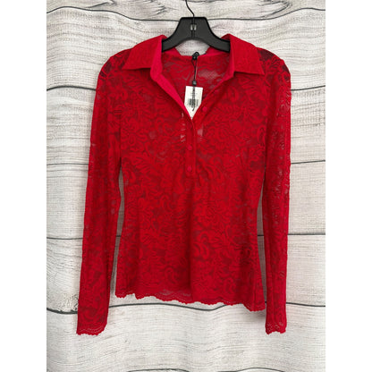 NWT Generation Love Red Dominique Lace Top Size XS