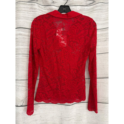 NWT Generation Love Red Dominique Lace Top Size XS