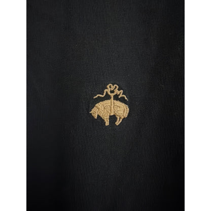 Mens Brooks Brothers Black T-Shirt With Golden Sheep Logo Size L
