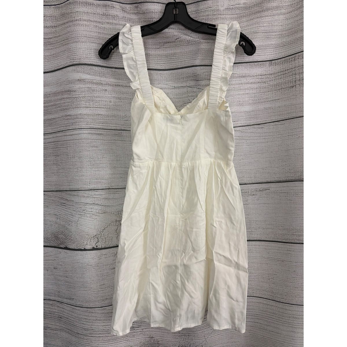 NWT Emory Park White Ruffle Strap Mini Dress Size S
