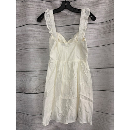 NWT Emory Park White Ruffle Strap Mini Dress Size S