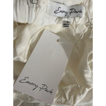 NWT Emory Park White Ruffle Strap Mini Dress Size S