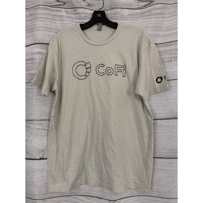 Mens Next Level CoFi Logo Beige T-Shirt Size L