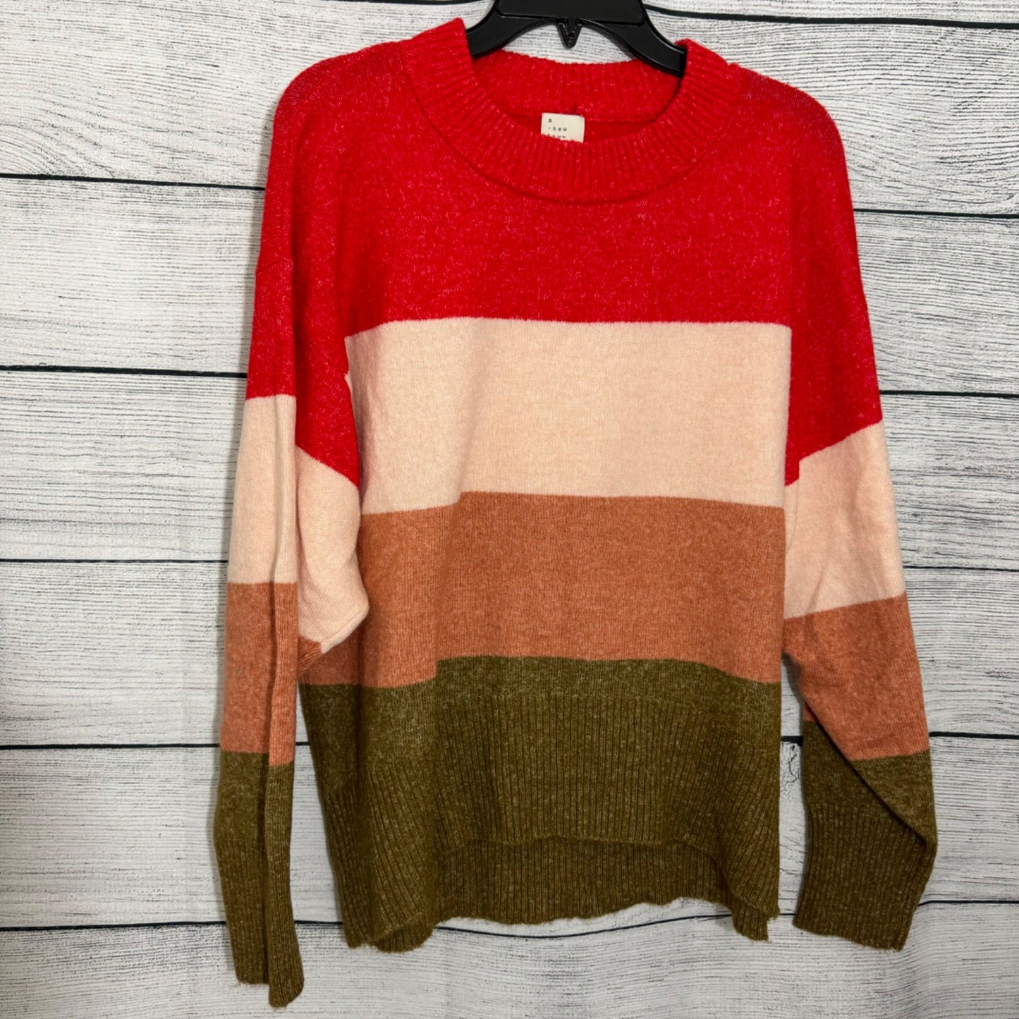 NWOT A New Day Colorful Striped Knit Sweater Size S