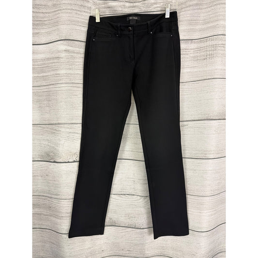White House Black Market Slim Leg Black Stretch Pants Size 2R