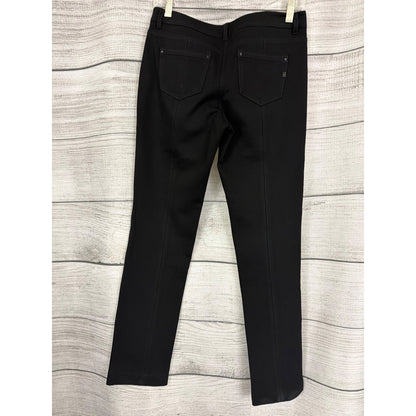 White House Black Market Slim Leg Black Stretch Pants Size 2R