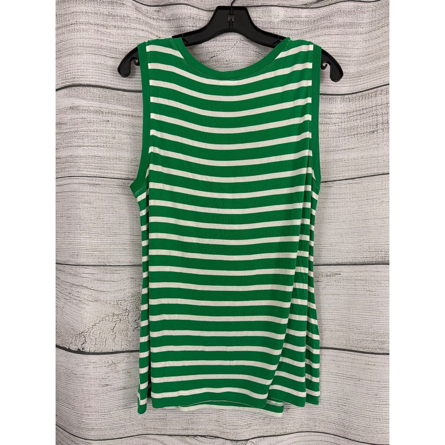 Cabi Amelia Green And White Striped Sleeveless Top Tank Size M