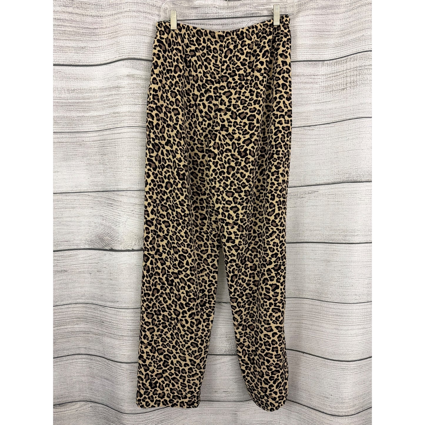 NWT Abercrombie & Fitch Leopard Print Wide-Leg Pants Size S LONG