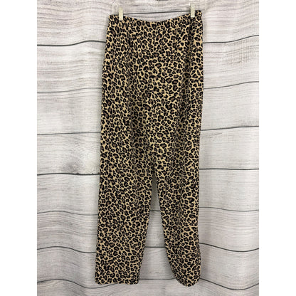 NWT Abercrombie & Fitch Leopard Print Wide-Leg Pants Size S LONG