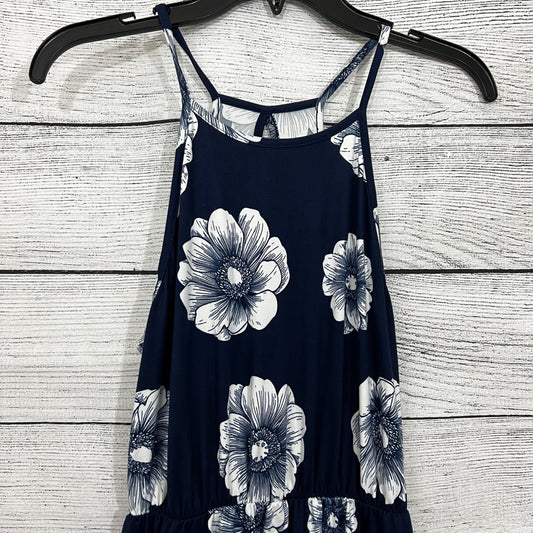Francesca's Everly Navy & White Floral Sleeveless A-Line Dress Size M