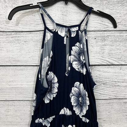 Francesca's Everly Navy & White Floral Sleeveless A-Line Dress Size M