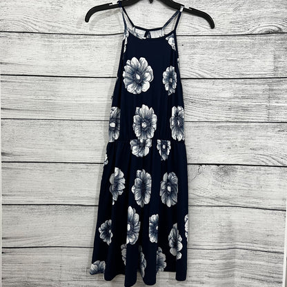 Francesca's Everly Navy & White Floral Sleeveless A-Line Dress Size M