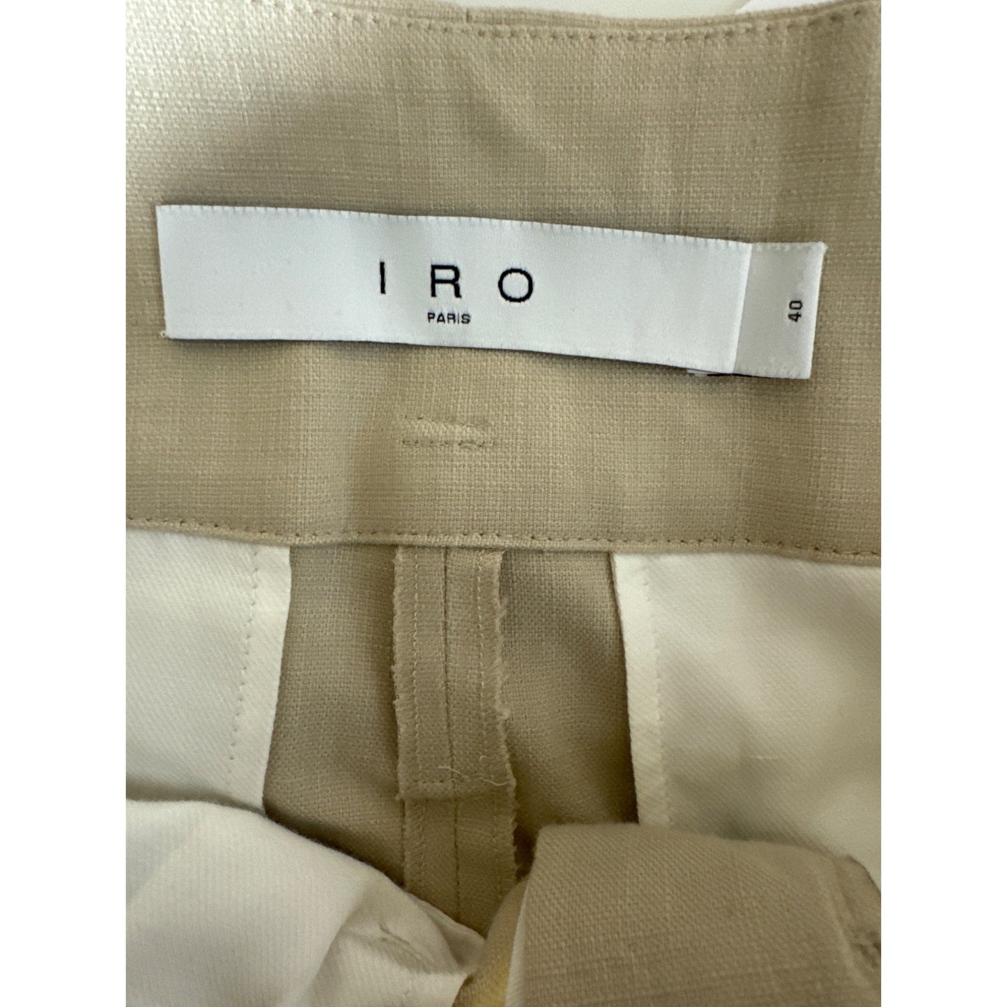IRO Paris Beige High-Waisted Trousers Size 40/ US 8