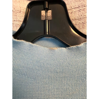 Frances Valentine Light Blue Short Sleeve Knit Top Size L