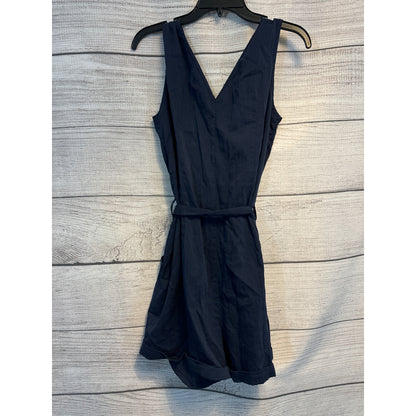 NWOT Button-Front Sleeveless V-Neck Romper With Waist Tie Size M