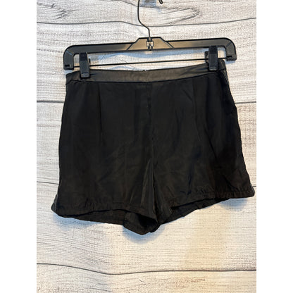 Delia's Black Lace-Trimmed High-Waisted Shorts Size S
