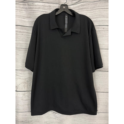 Mens Lululemon Textured Mesh Short Sleeve Polo Shirt Size XXL