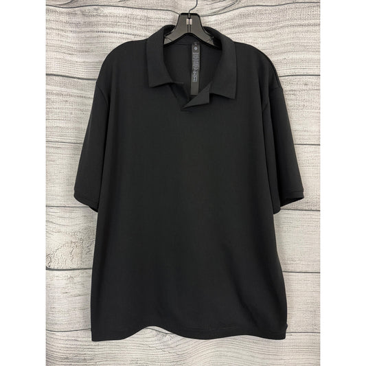 Mens Lululemon Textured Mesh Short Sleeve Polo Shirt Size XXL