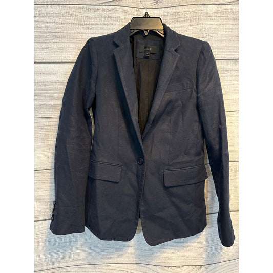 J.Crew Navy Linen Professional Blazer Size 0