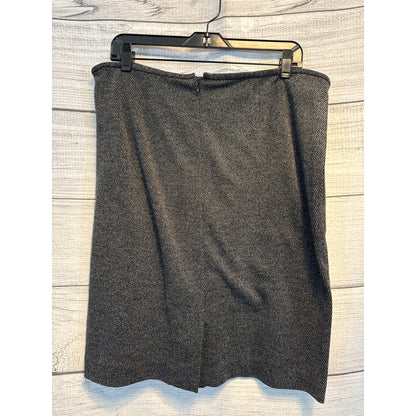 Calvin Klein Charcoal Grey High-Waist Skirt Size 14