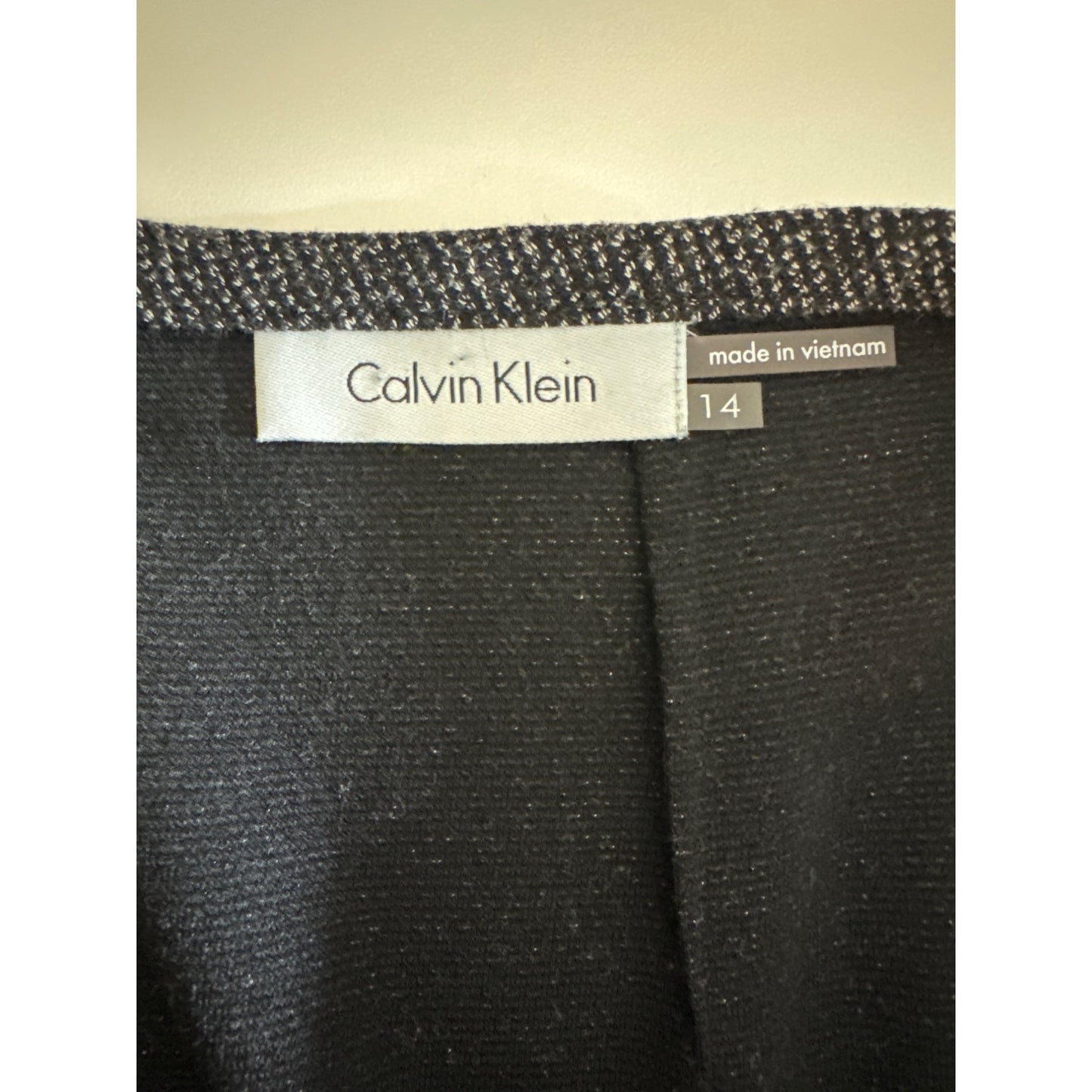 Calvin Klein Charcoal Grey High-Waist Skirt Size 14